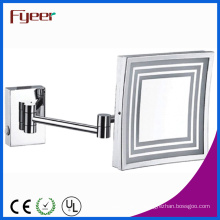 Fyeer Single Side Wall Mounted LED Square Cosmetic Mirror
